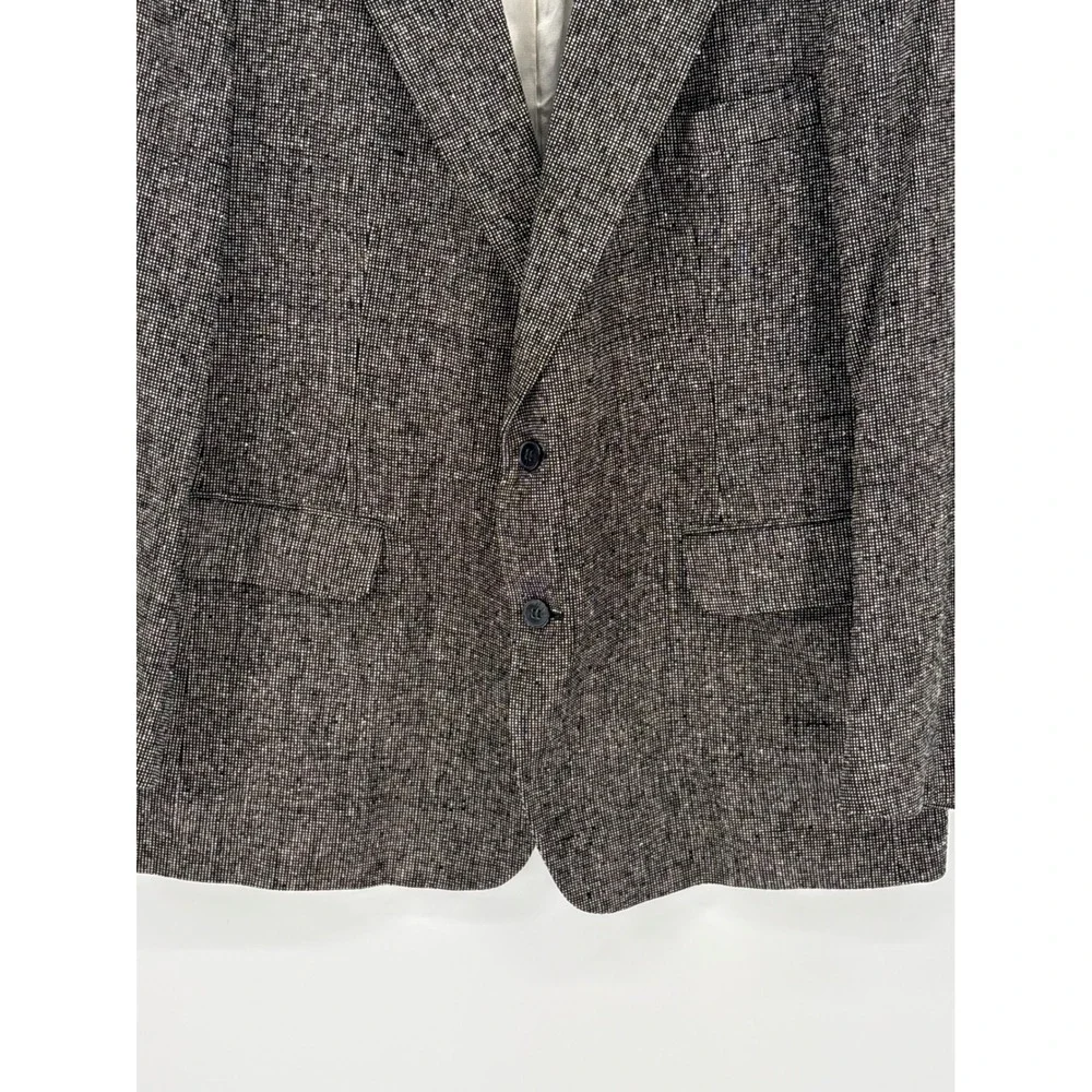 Vintage IZOD Classics Mens 100% Pure Silk Blazer Sport Coat Jacket Gray 46R